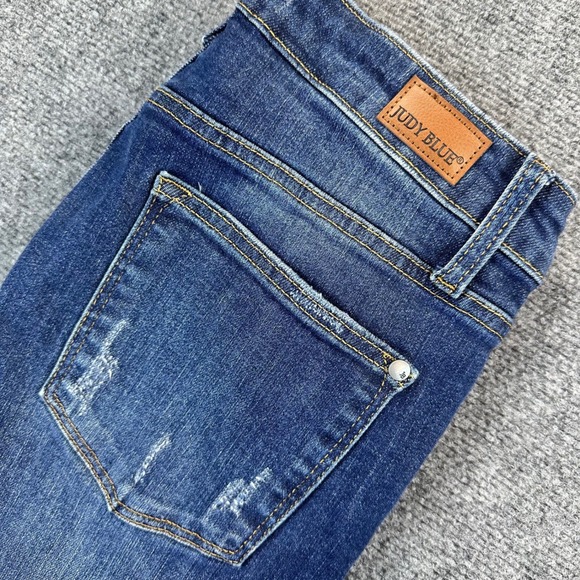 Judy Blue Women's 9/29 Enya High-Rise Slim Bootcut Jeans Distressed High Rise - Picture 5 of 12
